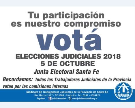 5 DE OCTUBRE: ELECCIONES JUDICIALES 2018