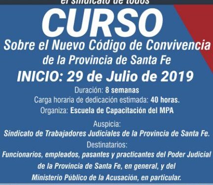 CURSO SOBRE EL NUEVO CÓDIGO DE CONVIVENCIA DE SANTA FE