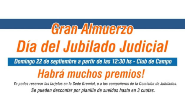 GRAN ALMUERZO DEL DÍA DEL JUBILADO