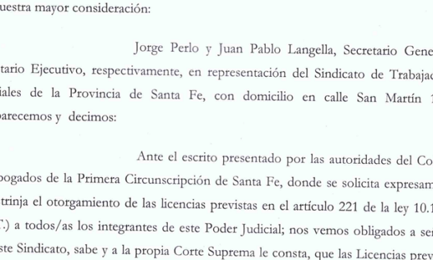 LICENCIAS POR ART. 221 LEY 10.160 – OTORGAMIENTO ABSOLUTAMENTE CRITERIOSO y SALUDABLE