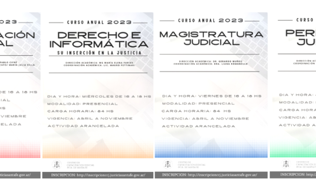 CONVOCATORIA: APERTURA DE INSCRIPCIONES CURSOS ANUALES CCJ. EDICIÓN 2023. CIRCUNSCRIPCIÓN JUDICIAL N°2