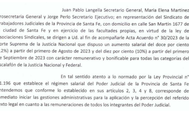INCREMENTO SALARIAL