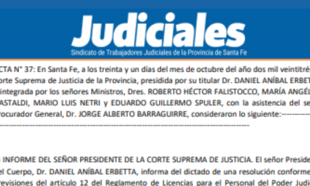 AUMENTO EN EL VALOR DE LOS TICKETS DE CÉDULAS Y MANDAMIENTOS: ACORDADA 37. PUNTO 10