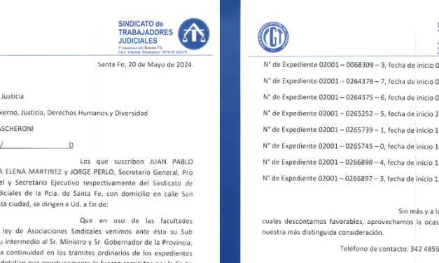 CARRERA JUDICIAL: NOTA AL MINISTERIO DE GOBIERNO, JUSTICIA, DERECHOS HUMANOS Y DIVERSIDAD