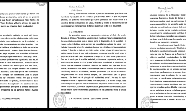 REFORMA PREVISIONAL: UNA POLÍTICA DE AJUSTE EN ACTIVOS Y PASIVOS QUE ES FIEL REFLEJO DE LA QUITA DE DERECHOS CON LA SUSCRIPCIÓN DEL PACTO DE MAYO
