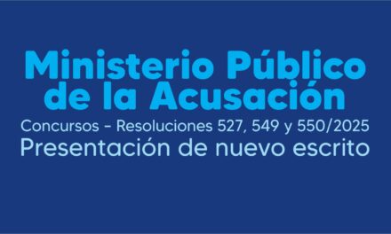 Presentación de nuevo escrito. Concursos – Resoluciones 527, 549 y 550/2025
