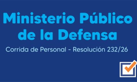 Ministerio Público de la Defensa – Corrida de Personal